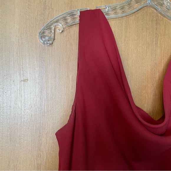 J Michaels Sleeveless Cowl Neck Red Dress - Picture 6 of 8